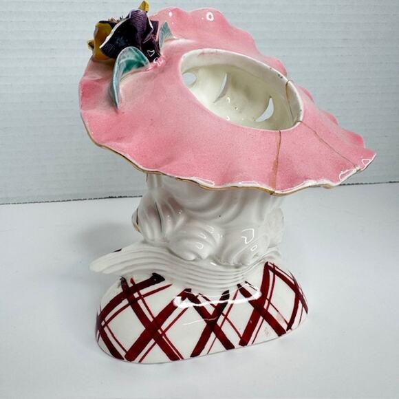 Vintage Lefton Lady Head Vase "Margo" Collectible - Picture 5 of 9